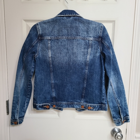 BlankNYC Cropped Denim Jacket, XS, Blue w/Copper Hardware - Picture 3 of 8
